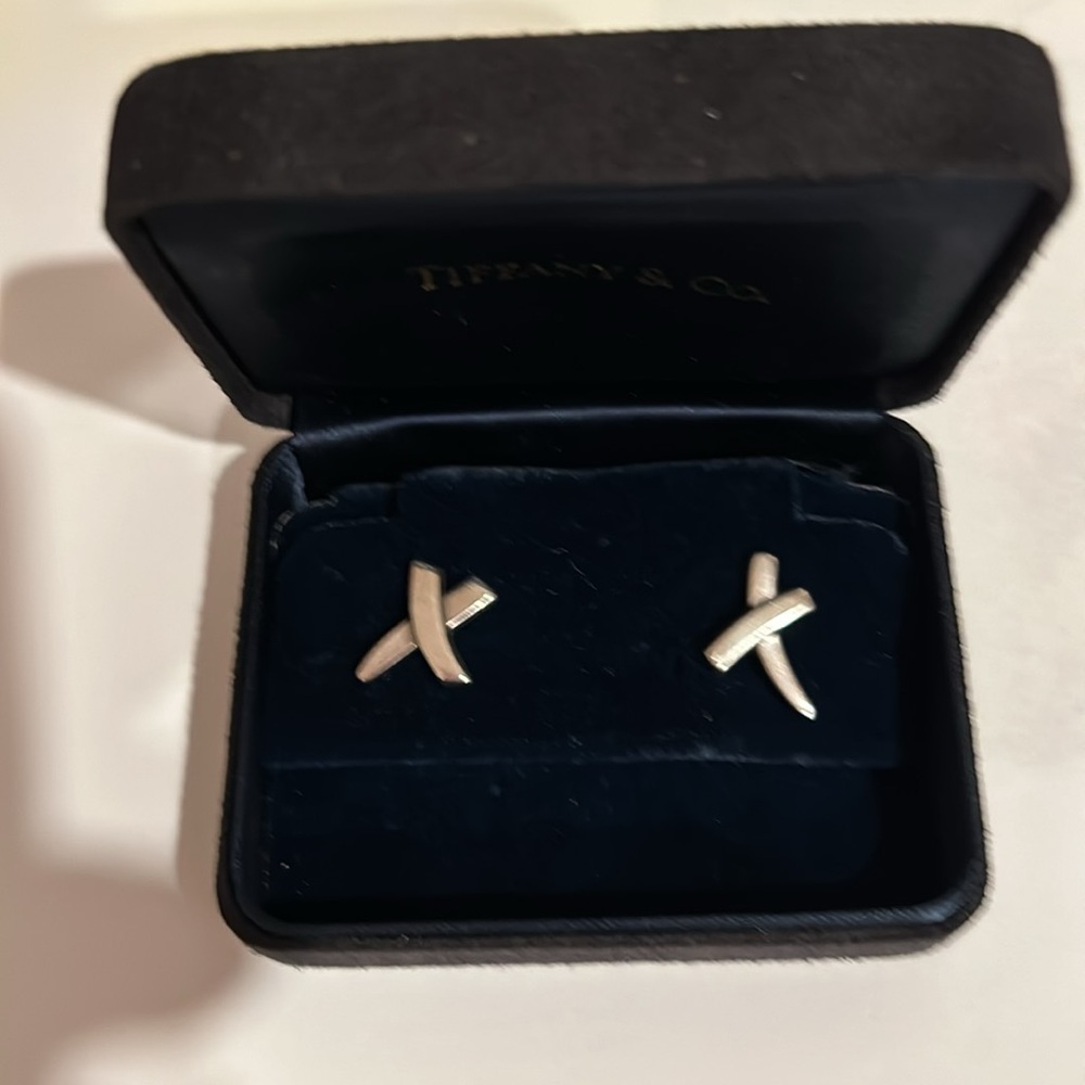 Tiffany & Co Earrings Paloma Picasso Vintage Sterling Silver
